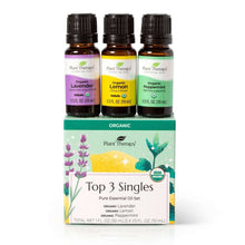 Load image into Gallery viewer, Top 3 Organic Singles Essential Oils Set