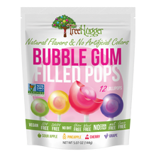 Load image into Gallery viewer, Tree Hugger Bubble Gum Filled Pops -12 Pops Per Bag