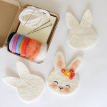 Load image into Gallery viewer, Mini Bunny Felting Craft Kit: White