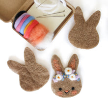 Load image into Gallery viewer, Mini Bunny Felting Craft Kit: Brown