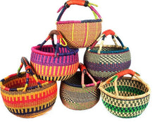 Load image into Gallery viewer, Medium African Market Basket Ghana Bolga