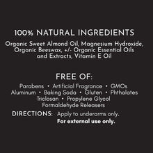 Load image into Gallery viewer, Magnesium Deodorant by Just Ingredients