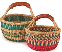 Load image into Gallery viewer, Medium African Market Basket Ghana Bolga