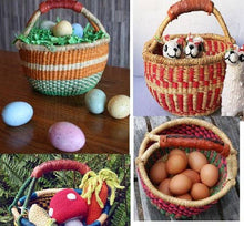 Load image into Gallery viewer, Medium African Market Basket Ghana Bolga