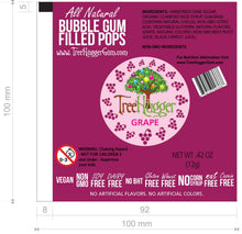 Load image into Gallery viewer, Tree Hugger Bubble Gum Filled Pops -12 Pops Per Bag