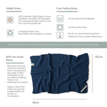 Load image into Gallery viewer, Organic Cotton Hand Towels & Dish Cloths