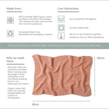 Load image into Gallery viewer, Organic Cotton Hand Towels & Dish Cloths