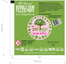 Load image into Gallery viewer, Tree Hugger Bubble Gum Filled Pops -12 Pops Per Bag
