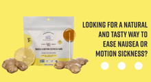 Load image into Gallery viewer, Nausea &amp; Motion Sickness Care Lollipop; Lemon, Ginger, Honey
