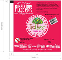 Load image into Gallery viewer, Tree Hugger Bubble Gum Filled Pops -12 Pops Per Bag
