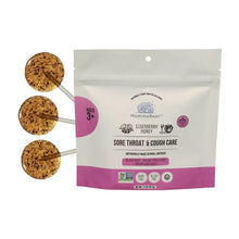 Load image into Gallery viewer, Sore Throat &amp; Cough Care Lollipops; Honey, Elderberry
