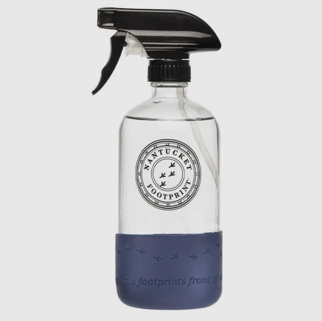 Clear Glass Spray Bottle with Silicone Bumper