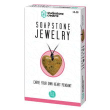 Load image into Gallery viewer, Heart Soapstone Pendant Jewelry Kit Carving and Whittling
